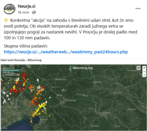 Nevihte iz Italije divjajo nad Slovenijo: ARSO opozarja na kaos! 2 neurje si