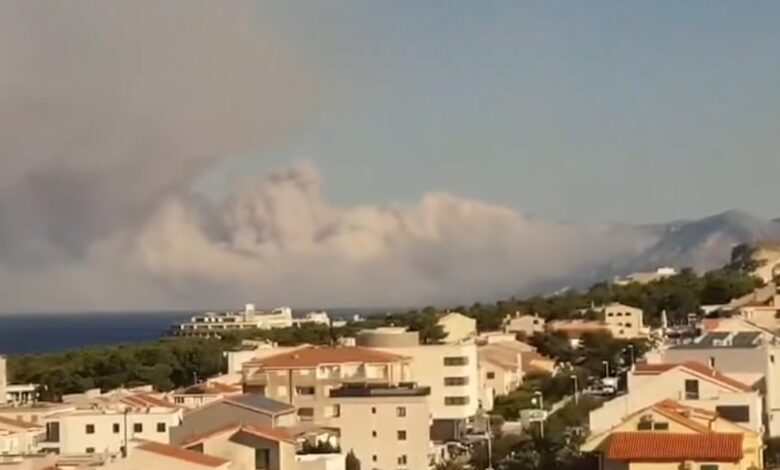 Zjutraj zagorelo v Dalmaciji: Turisti bežijo pred uničujočimi požari v Dalmaciji #video 1 Pisak