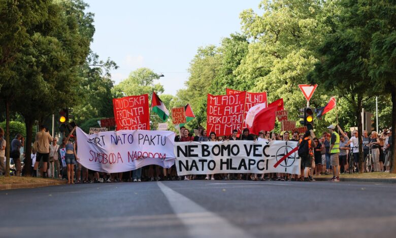 protest ljubljana nato
