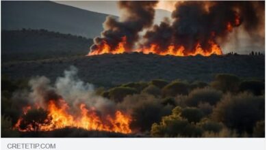 Orkanski vetrovi sprožili uničujoč požar na Kreti, evakuacija v teku #video 9 Kreta pozar