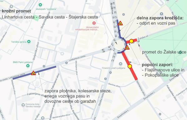 delna zapora krozisca zale v ljubljani kako bo vplivala na promet 68d299e217704 1758632418