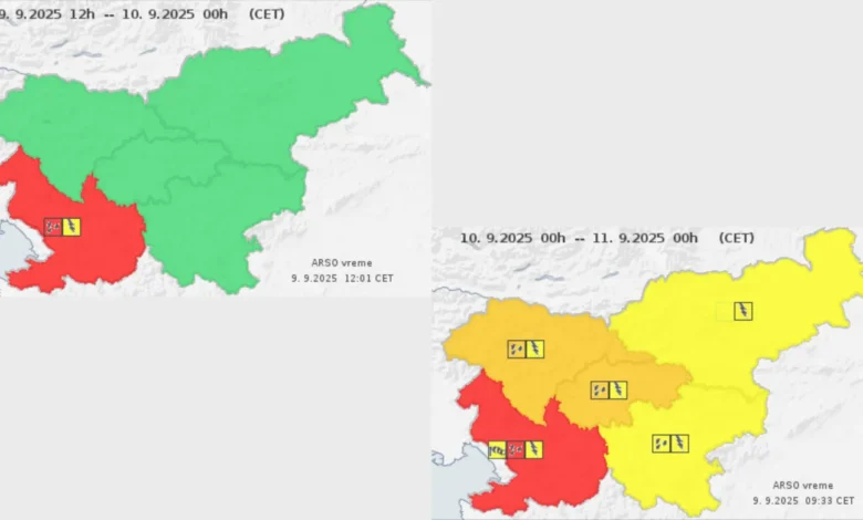 Močni nalivi grozijo Sloveniji: Rdeče opozorilo ARSO 1 mocni nalivi grozijo sloveniji rdece opozorilo arso 68c05d18820ed 1757437208