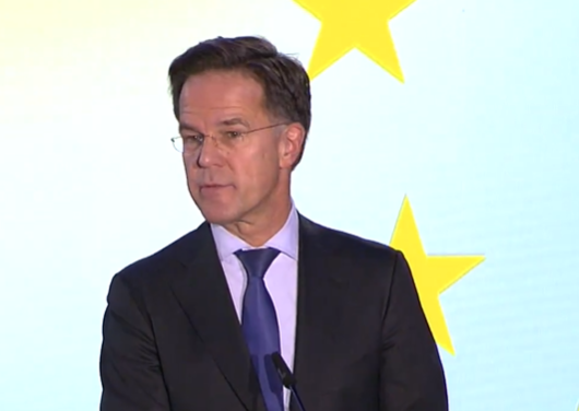 Mark Rutte vir X posnetek zaslona
