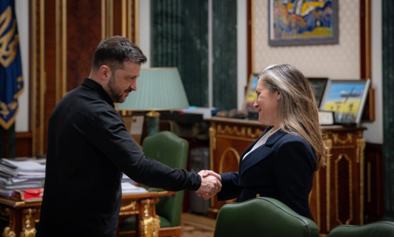 Zelenski in kanadska bivsa ministrica