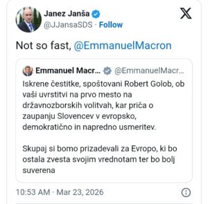 jansa odgovori macronu