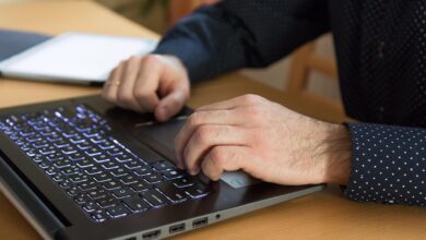 work on computer